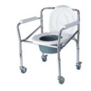 Plastic Toilet Chair with Wheels