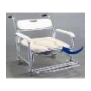 Leather Toilet Chair with Wheels-  Model 2